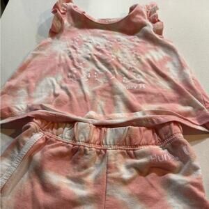 Hurley Peach Tie-Dye Tank and Shorts 2T Set